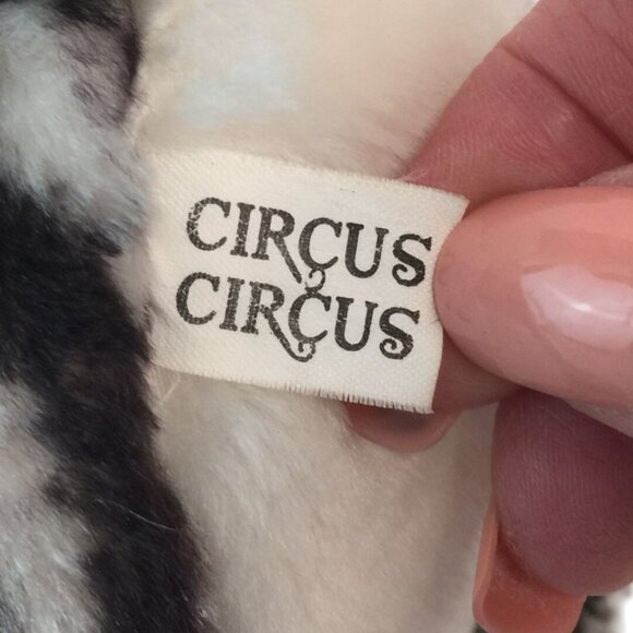 Vintage Circus Circus Casino White Tiger Plush 9" Stuffed Animal Toy Stripes - Picture 6 of 7